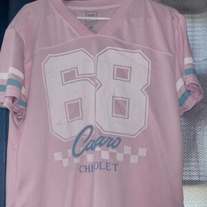 Pink Camaro Graphic Jersey Tee for Women